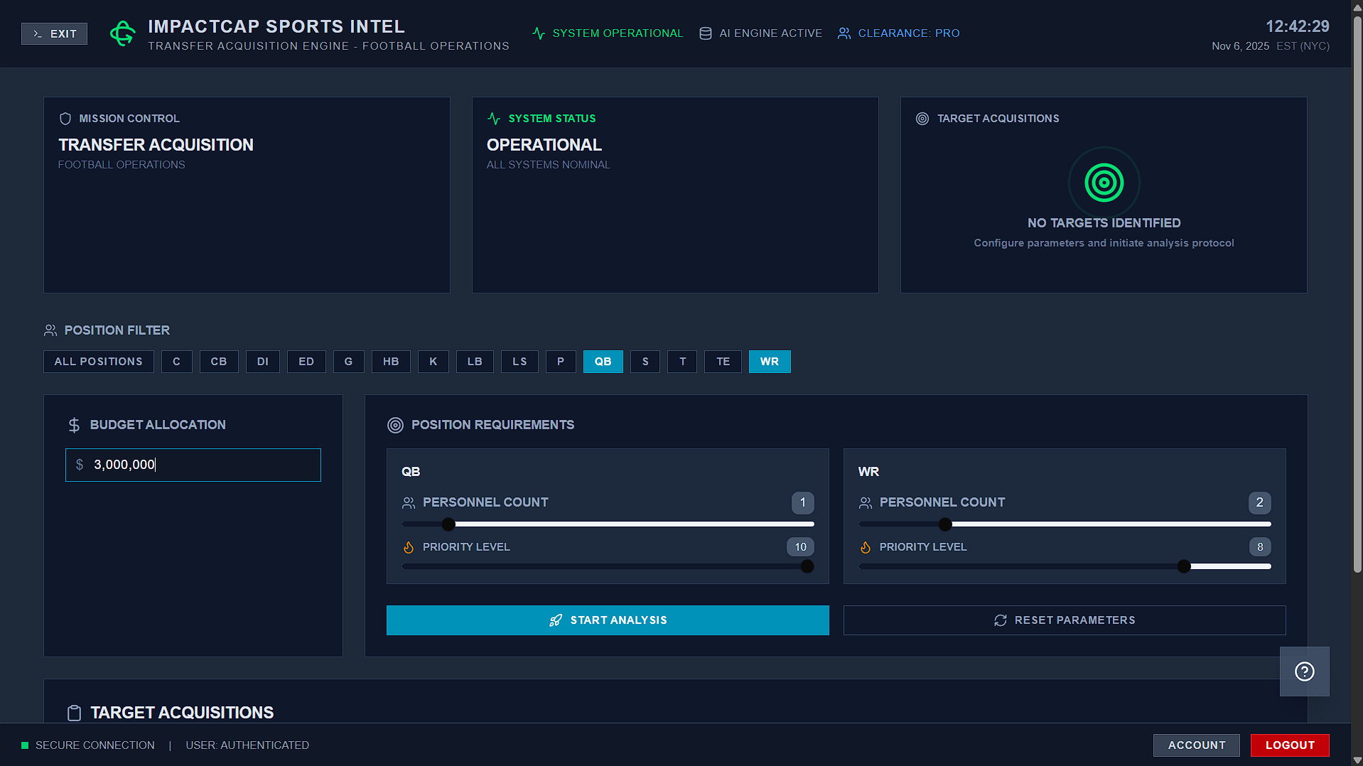 Transfer Acquisition Engine Example