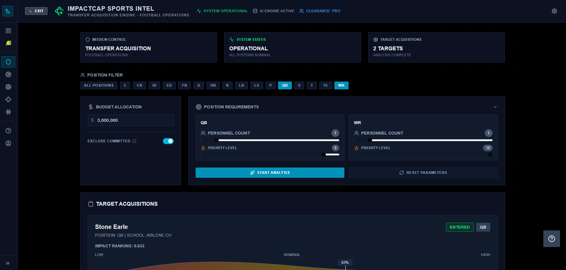 Transfer Acquisition Engine Example